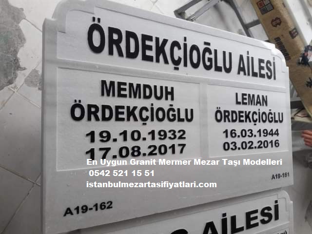 Çift Kişilik Kabartma Yazı Baş Taşı - Beykoz Baş Taşı Fiyatları - Görsel 4