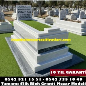 Y30 Tek Kişilik Marmara 5-8lik Mezar – İstanbul Mermer Mezar Modeli