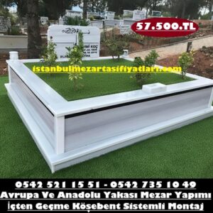 Çift Kişilik Tek Şeritli Mermer Mezar