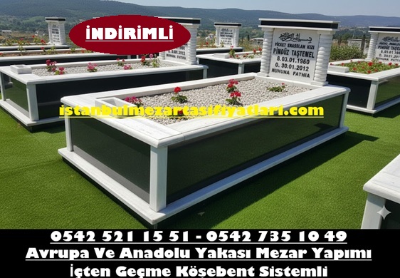 Tek Kişilik Temel Gövde Granit Sütunlu Mezar - Mezar Yapım Ücretleri