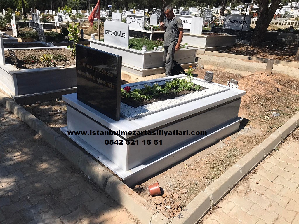 Tek Kişilik Baş Taşı Granit Küpeşte Mermer Mezar - Mezar Fiyatları - Görsel 5