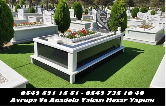 Tek Kişilik Cnc Kesim Baş Taşı Gömme Küpeşte Granit Mermer Mezar Modeli - Görsel 2