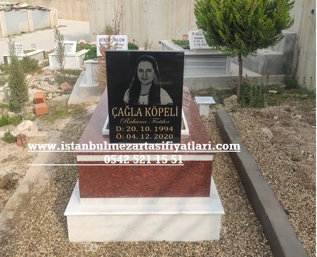 Tek Kişilik Lazer Resimli Granit Mermer Mezar - Görsel 4