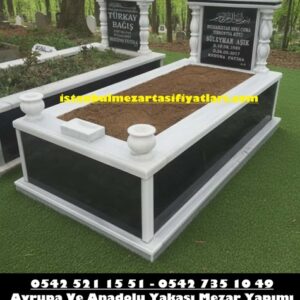 Tek Kişilik Baştaşı Gövde Granit Mezar - Granit Mezar Modelleri
