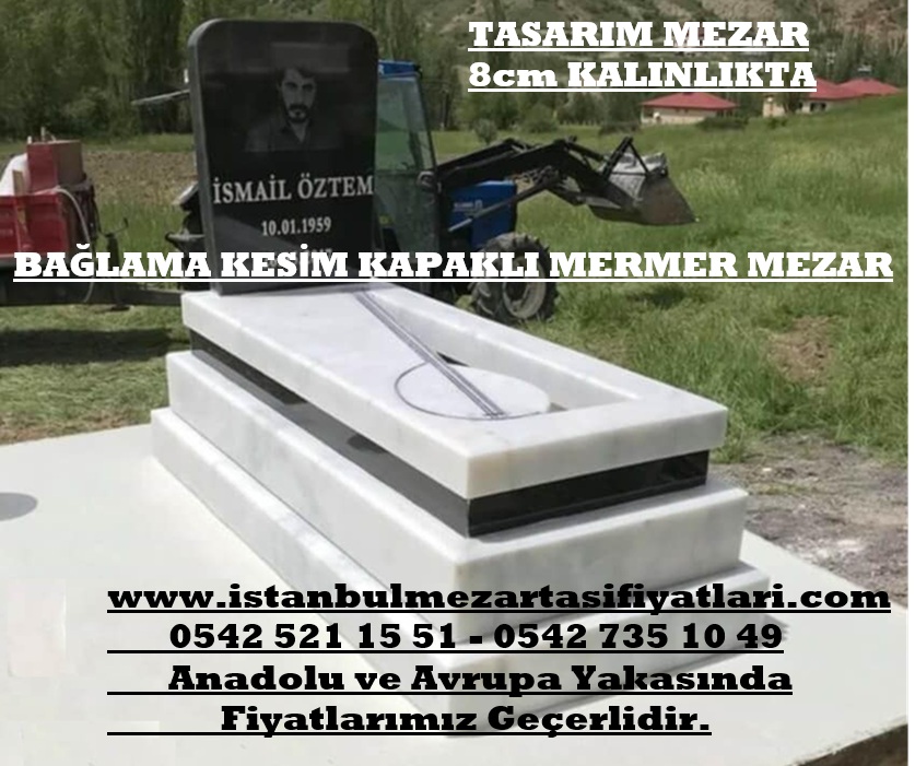 Lazer Baş Taşı Bağlama Kesim Kapalı 8lik Blok Mermer Mezar - Görsel 2