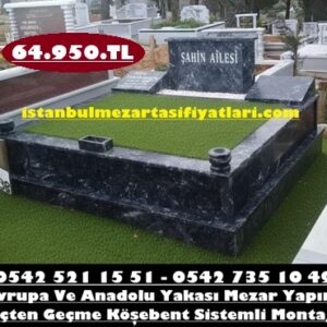Çift Kişilik Baş Taşı Abide Yerli Granit Mezar