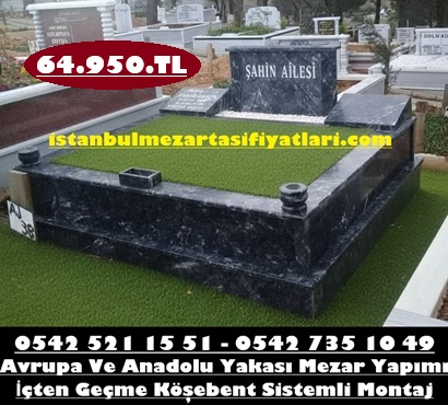 Çift Kişilik Baş Taşı Abide Yerli Granit Mezar