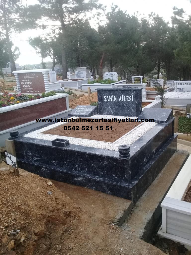 Çift Kişilik Baş Taşı Abide Yerli Granit Mezar - Görsel 2