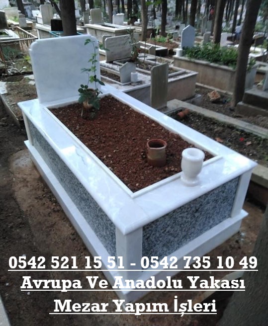 Tek Kişilik Gövde Gri Beta Granit Mermer Mezar - Yayla Mezar Yapım İşleri - Görsel 2