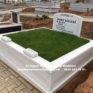 Çift Kişilik Süt Beyaz Mermer Mezar