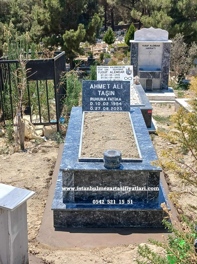 Tek Kişilik Siyah Mermer Mezar - Osmangazi Mezar Yapımı Fiyatları - Görsel 3