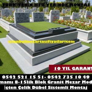 G42 Rosalin Çift Kişilik Mezar Modeli - İstanbul Granit Mezar Fiyatları
