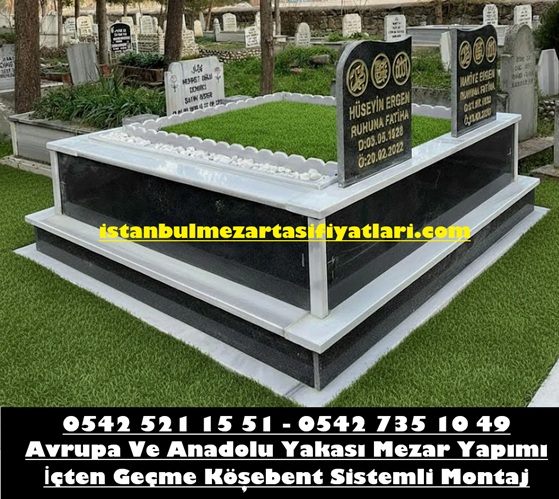Çift Kişilik Temel Gövde Granit Komple Mermer Mezar - Mezar Taşı Yapımı - Görsel 3