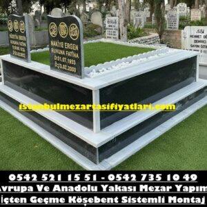 Çift Kişilik Temel Gövde Granit Komple Mermer Mezar - Mezar Taşı Yapımı