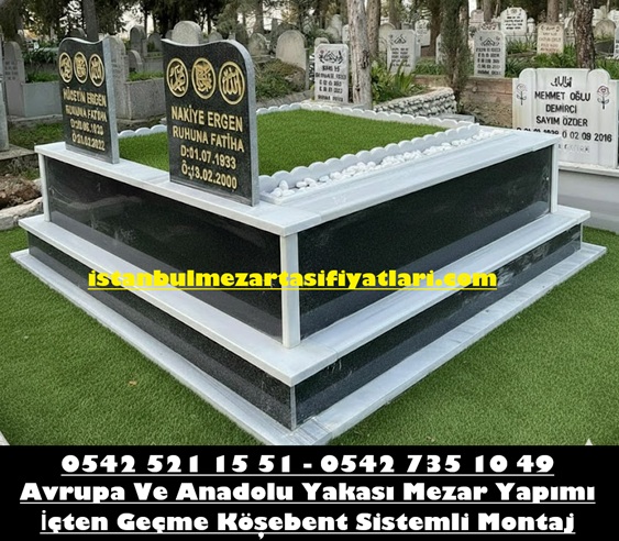 Çift Kişilik Temel Gövde Granit Komple Mermer Mezar - Mezar Taşı Yapımı