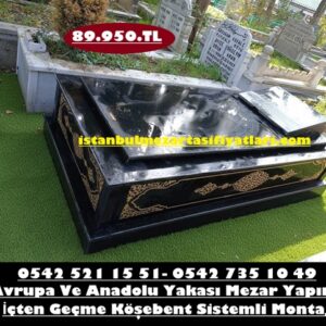 Tek Kişilik Kapaklı Granit Desenli Mezar