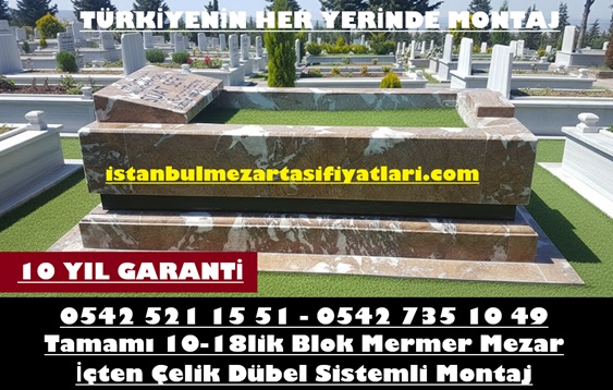 Tek Kişilik Çankırı Gümüş Mermer Blok Mezar - Mermer Mezar Taşı Fiyatları - Görsel 4