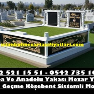 Çift Kişilik Özel Yapım Desenli Granit Mezar
