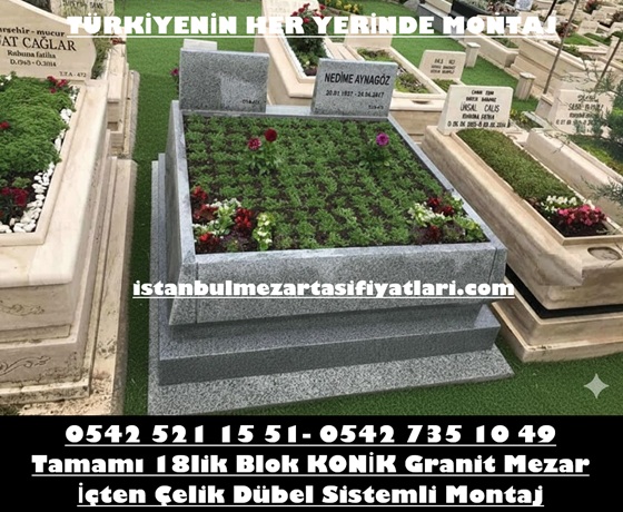 G46 İki Kişilik Konik Granit Mezar Modeli – Mezar Yapımı Fiyatları - Görsel 5