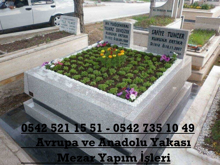 G46 İki Kişilik Konik Granit Mezar Modeli – Mezar Yapımı Fiyatları - Görsel 2