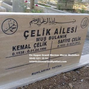 Çift Kişilik Traverten Mezar Baş Taşı Modelleri - Traverten Aile Mezar Baş Taşı Yapımı