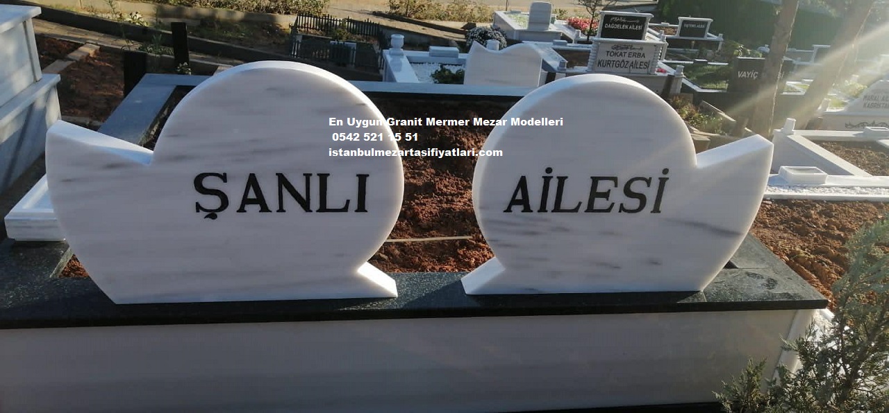 Çift Kişilik Baş Taşı Cnc Kesim Mezar - Görsel 3