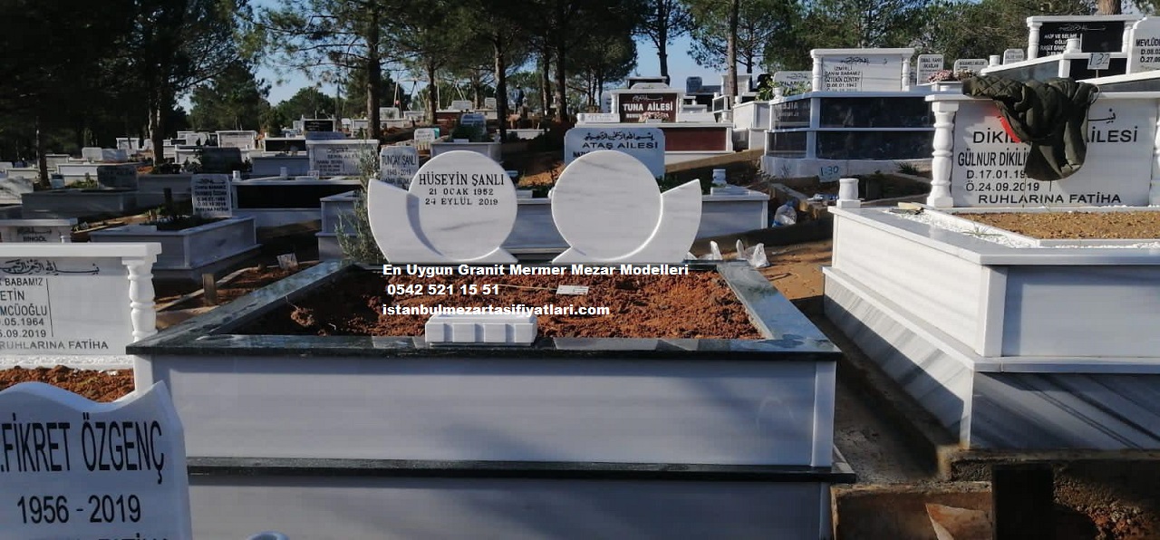 Çift Kişilik Baş Taşı Cnc Kesim Mezar - Görsel 2