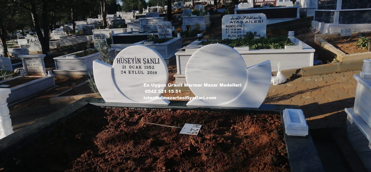 Çift Kişilik Baş Taşı Cnc Kesim Mezar - Görsel 5