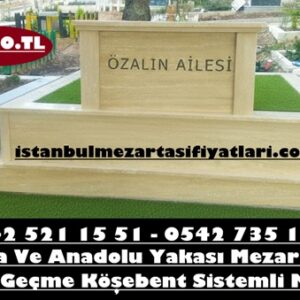 Çift Kişilik Traverten Sütunlu Mezar