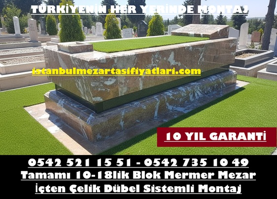 Tek Kişilik Çankırı Gümüş Mermer Blok Mezar - Mermer Mezar Taşı Fiyatları - Görsel 5
