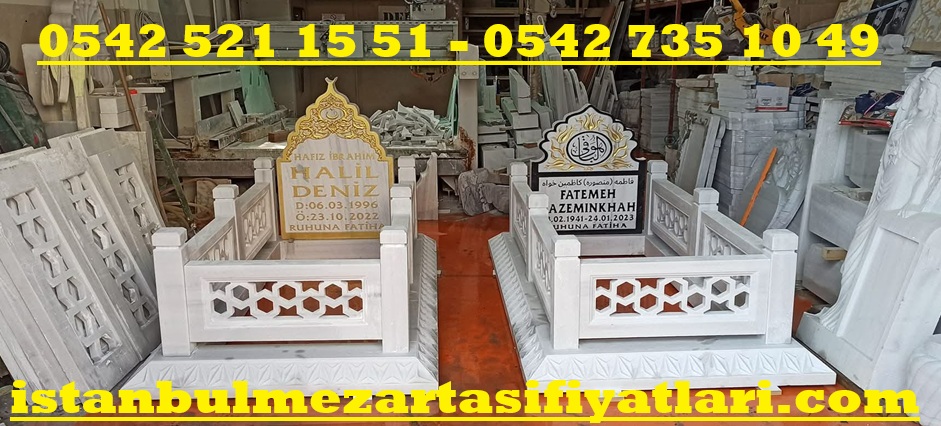 Tek Kişilik Kafesli Cnc İşleme Mermer Mezar - Mezar Yapım İşleri - Görsel 10