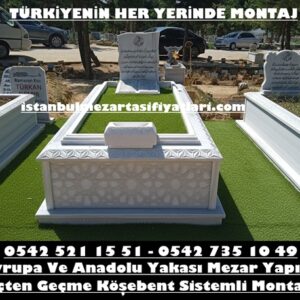 Tek Kişilik Gövde Cnc İşleme Küpeşte Baş Taşı El İşleme Mezar - Mezar Fiyatları