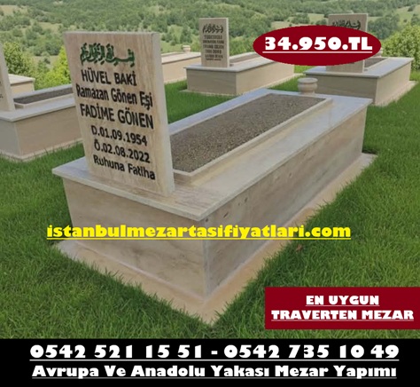 Tek Kişilik Tek Kademe Traverten Mezar - Ucuz Mezar Yapım İşleri