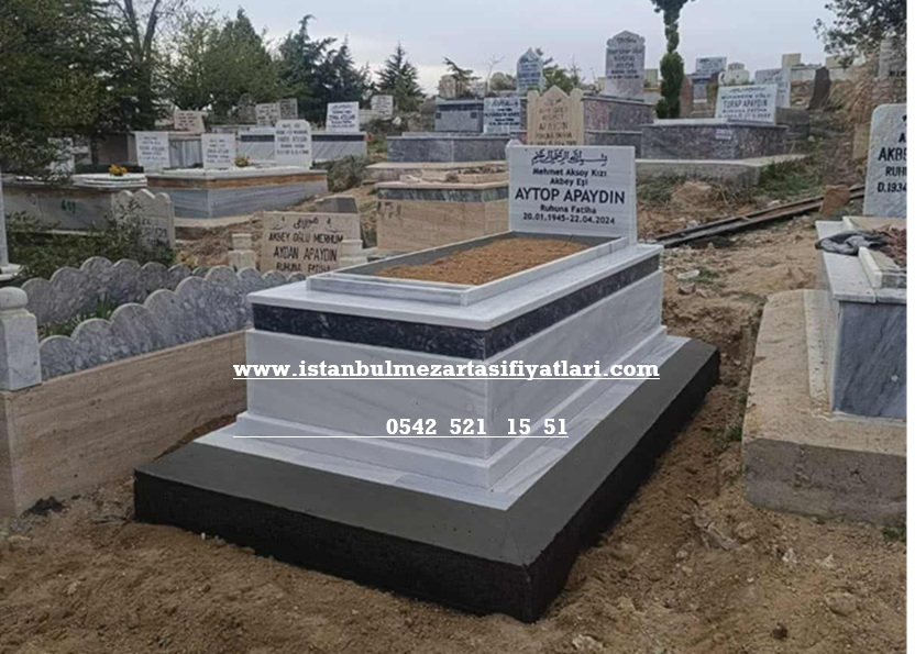 Tek Kişilik Geniş Kuşaklı Mermer Mezar - Mermer Mezar Yapımı - Görsel 3