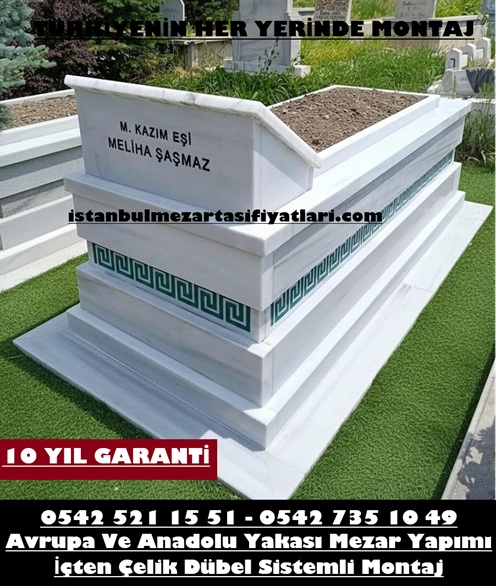 Y26 Cnc İşleme Şeritli Mermer Mezar – Fatih Mezar Taşı Fiyatları