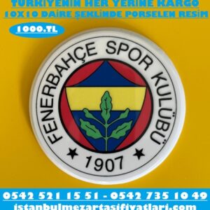 Porselen Üzerine Fenerbahçe Logosu