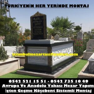 Tek Kişilik M-8 RÖLYEF KABARTMALI MERMER-GRANİT KOMPLE 5-8 CM KALINLIKTA MEZAR