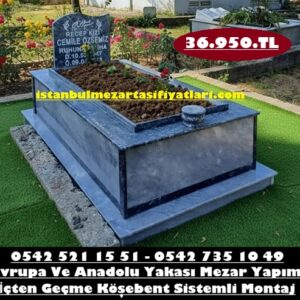Tek Kişilik Afyon Gri Bursa Siyah Mermer Mezar - İstanbul Siyah Mermer Mezar Fiyatı