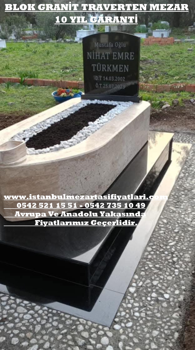 Tek Kişilik Gemici Özel Yapım Temel Granit Gövde Blok Traverten Mezar - Görsel 4