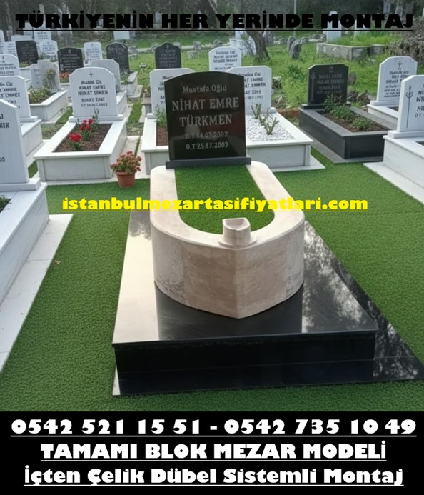 Tek Kişilik Gemici Özel Yapım Temel Granit Gövde Blok Traverten Mezar
