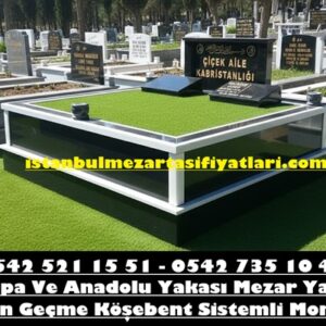 Çift Kişilik Granit Gömme Küpeşte Abide Baş Taşı Mezar