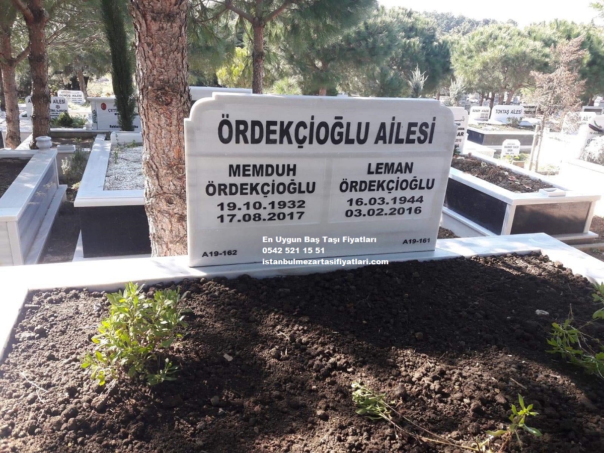 Çift Kişilik Kabartma Yazı Baş Taşı - Beykoz Baş Taşı Fiyatları
