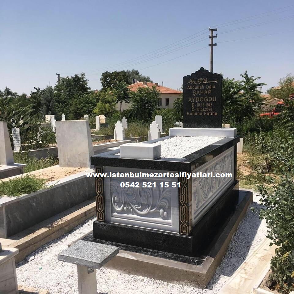 Tek Kişilik M-8 RÖLYEF KABARTMALI MERMER-GRANİT KOMPLE 5-8 CM KALINLIKTA MEZAR - Görsel 3