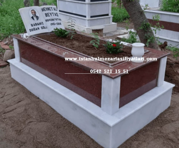 Temel Mermer Gövde Küpeşte Granit Kitabe Mezar - Tek Kişilik Mezar Fiyatları - Görsel 2