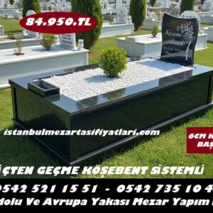 Tek Kişilik Granit 6 lık Küpeşte Baştaşı Mezar
