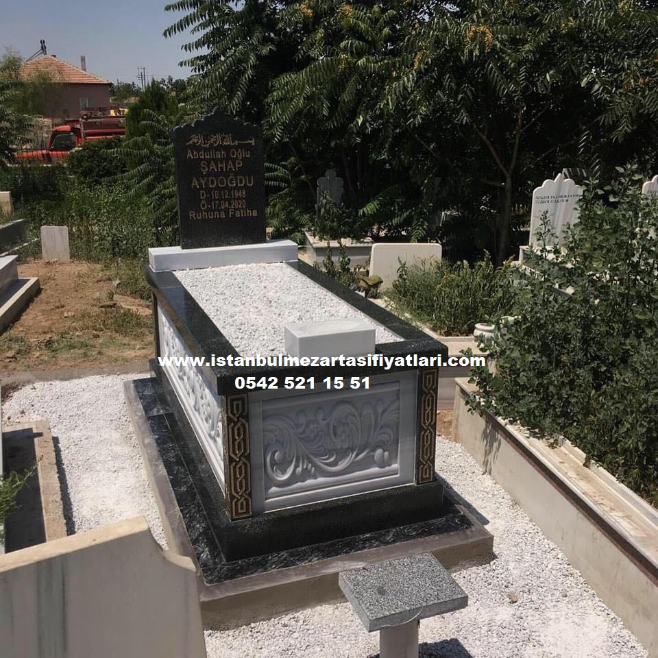 Tek Kişilik M-8 RÖLYEF KABARTMALI MERMER-GRANİT KOMPLE 5-8 CM KALINLIKTA MEZAR - Görsel 4