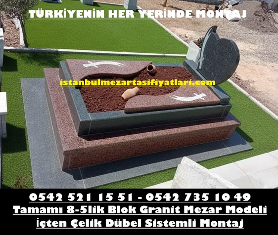 B16 Kırmızı Siyah Granit Mezar – İstanbul Granit Mezar Çeşitleri - Görsel 5