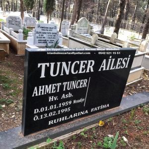 Çift Kişilik 6cm Kalınlığında Granit Baş Taşı Modelleri - Mezar Taşı Yapımı