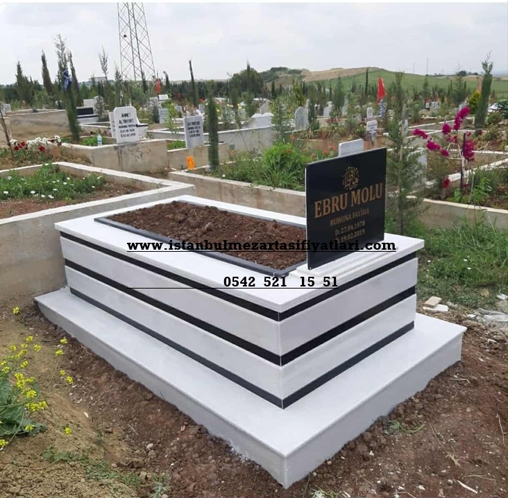 Tek kişilik Baş Taşı Granit, Granit Şeritli Mermer Mezar - Mezar Yapımı Fiyatları 2026 - Görsel 3