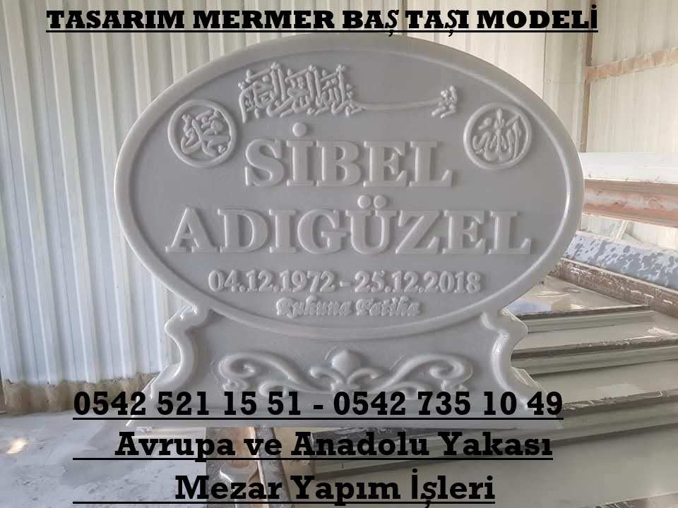 Elips Şeklinde Cnc Özel Tasarım Mezar Taşı - İstanbul Mezar Baş Taşı Fiyatları - Görsel 3